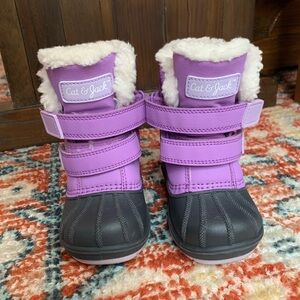 Cat & Jack Purple and Gray Snow Boots